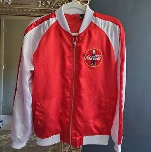Coca Cola red and white bomber jacket S